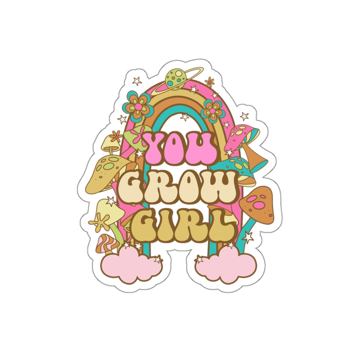 You Grow Girl Groovy Sticker