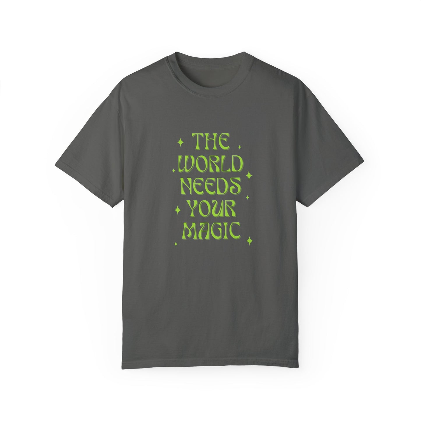 The World Needs Your Magic Comfort Colors Tee in Lime