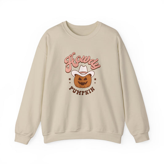 Howdy Pumpkin Halloween Crewneck Sweatshirt