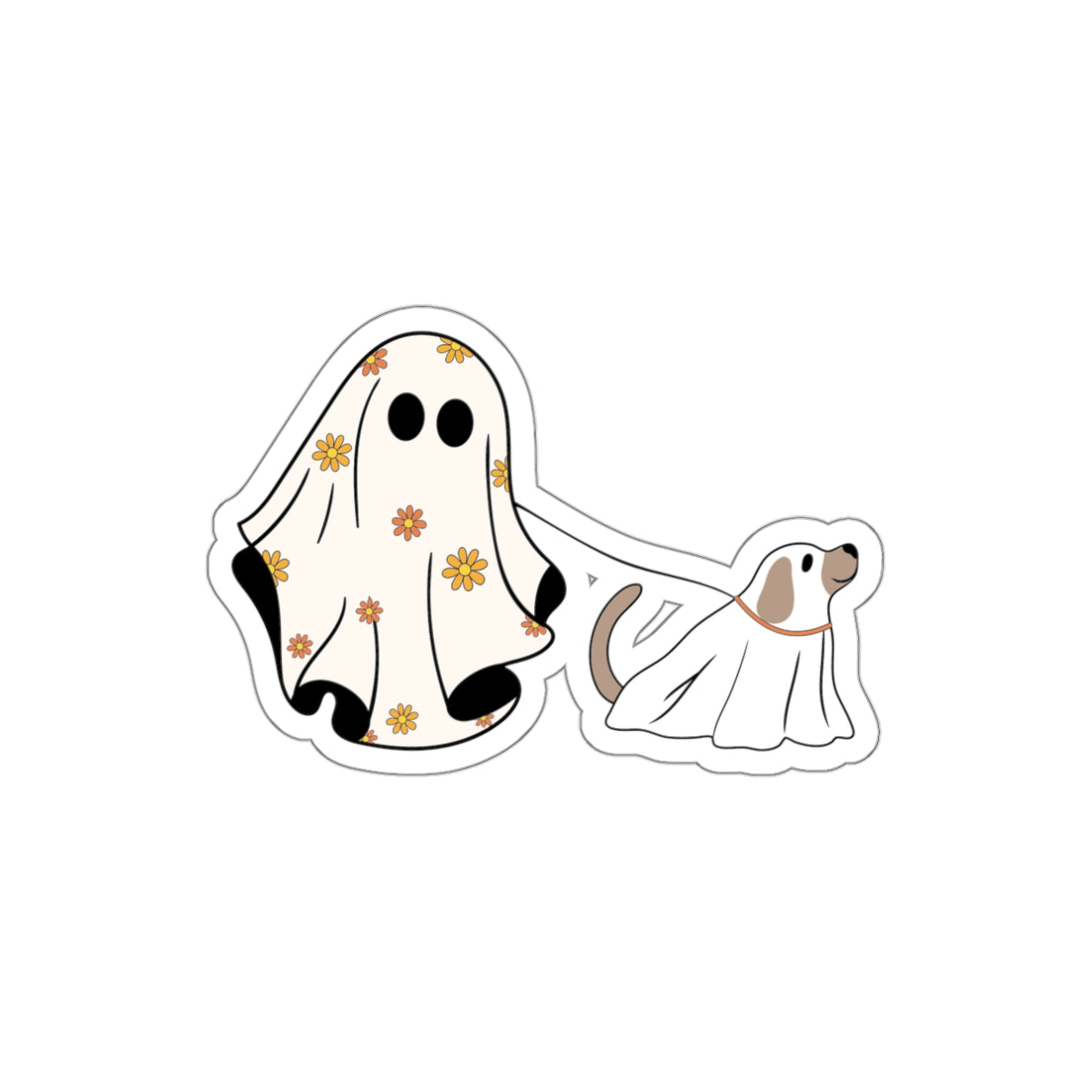 Ghost and Dog Sticker