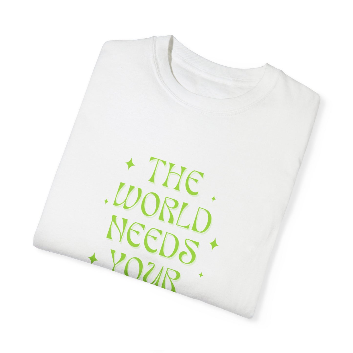 The World Needs Your Magic Comfort Colors Tee in Lime