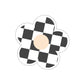 Checkered Flower Sticker in Black - Happy Dance Clothing Co.