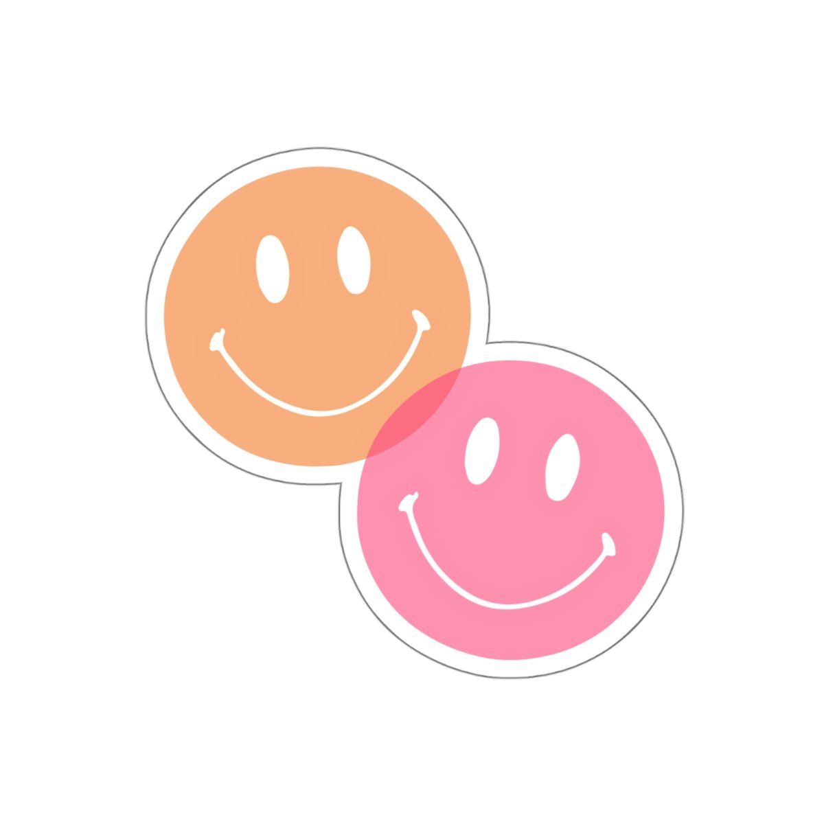 Double Trouble Smiley Sticker in Pink - Happy Dance Clothing Co.