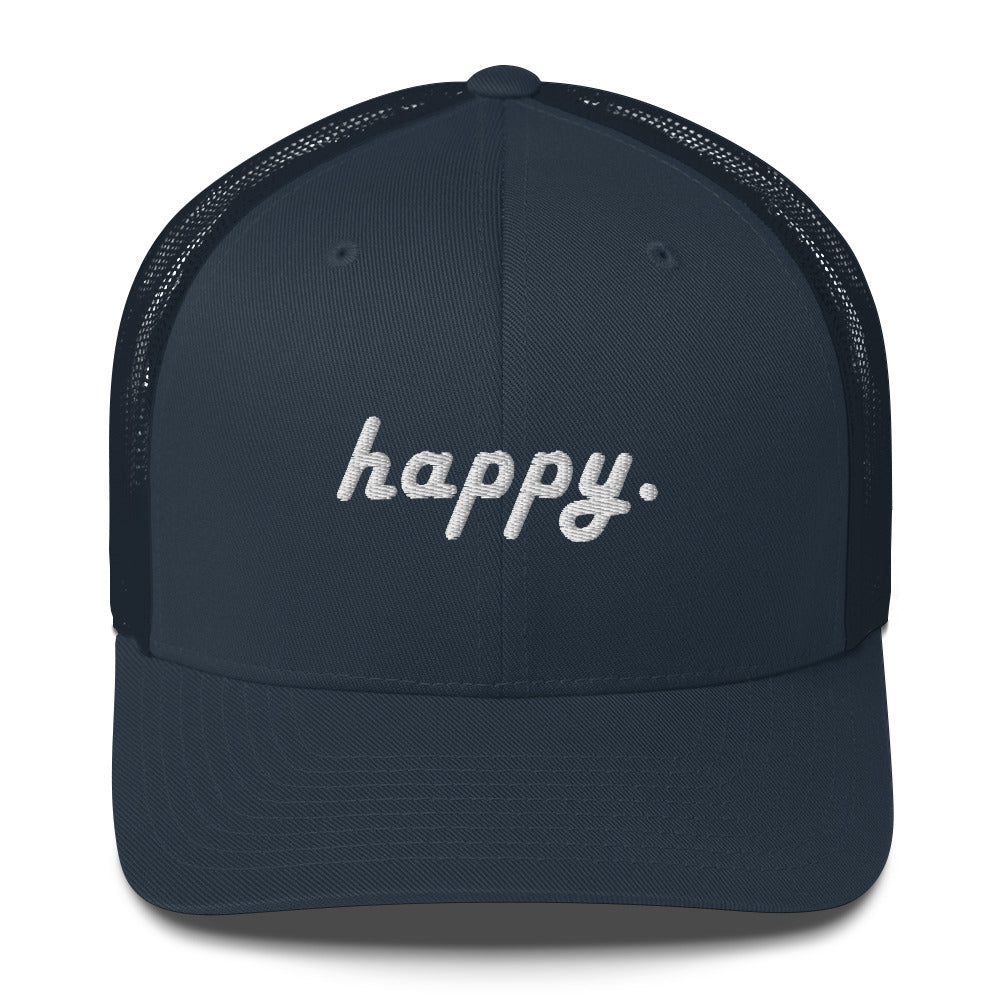 Happy. Trucker Cap - Happy Dance Clothing Co.