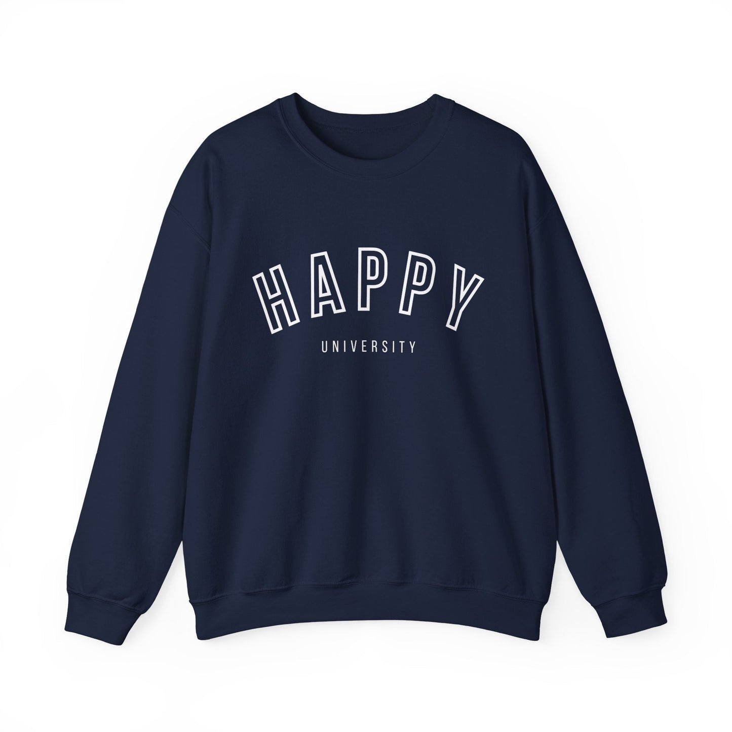 Happy University Sweatshirt in White - Happy Dance Clothing Co.