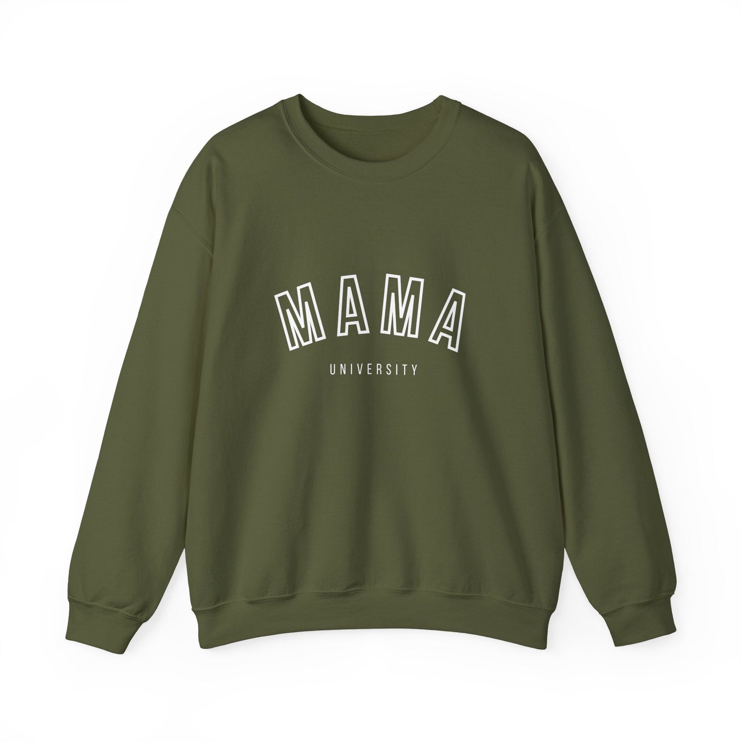 Mama University Sweatshirt in White - Happy Dance Clothing Co.